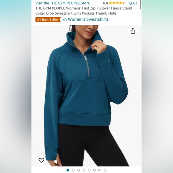 THE GYM PEOPLE Half Zip Pullover - Picture 1 of 7